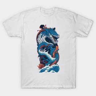 Chinese Sea Dragon Tattoo T-Shirt